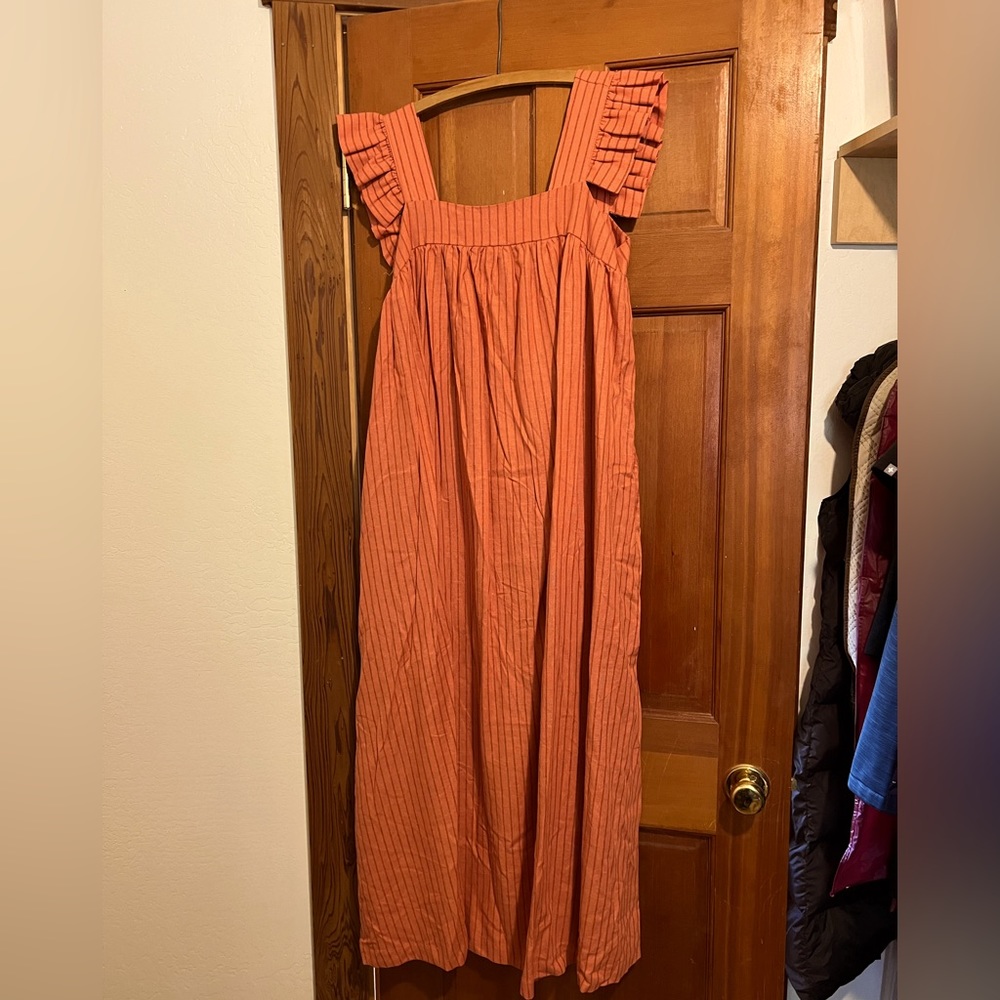 Linen rayon dress.